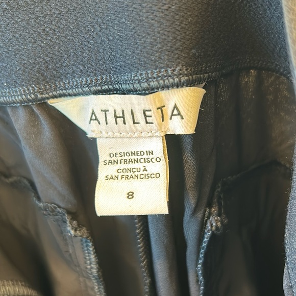 Athleta Brooklyn Heights Pleated Wide Leg Pant 8 Navy Blue - Picture 10 of 11